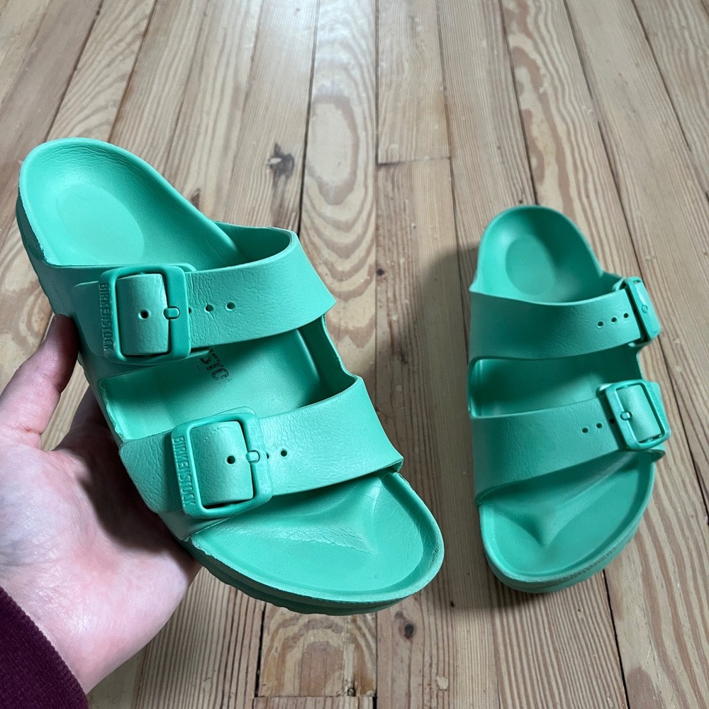 Birkenstock Arizona EVA Sandals Womens 39 Mint Green Waterproof Slides casual